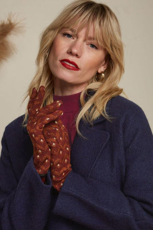 KING LOUIE Gloves Lounge - Cabernet Red GLOVES - Zabecca Living