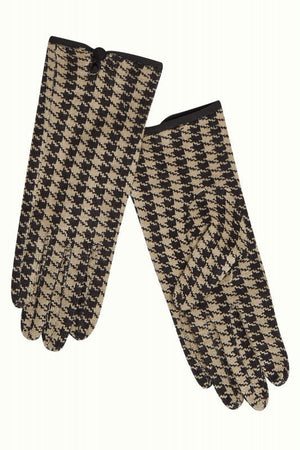 KING LOUIE Gloves Pied De Poule - Marzipan GLOVES - Zabecca Living