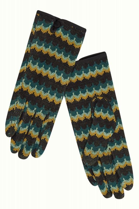 KING LOUIE Gloves ZigZag - Pine Green GLOVES - Zabecca Living