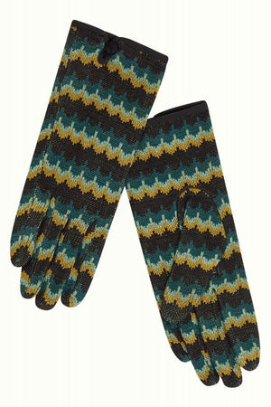 KING LOUIE Gloves ZigZag - Pine Green GLOVES - Zabecca Living