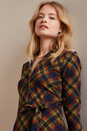 KING LOUIE Lola Dress Bennet - Evening Blue Dress - Zabecca Living