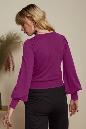 KING LOUIE Maya Top Cocoon - Vivid Purple Jumpers + Knitwear - Zabecca Living