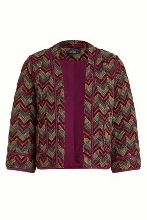 KING LOUIE Noor Jacket Farley - Cabernet Red Jacket - Zabecca Living
