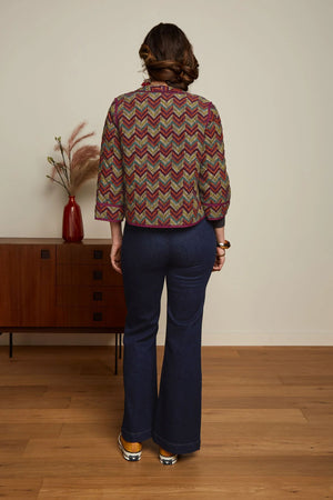 KING LOUIE Noor Jacket Farley - Cabernet Red Jacket - Zabecca Living