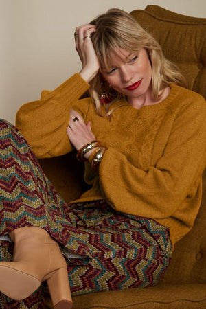 KING LOUIE Raglan Top Atlantis - Golden Brown Jumpers + Knitwear - Zabecca Living