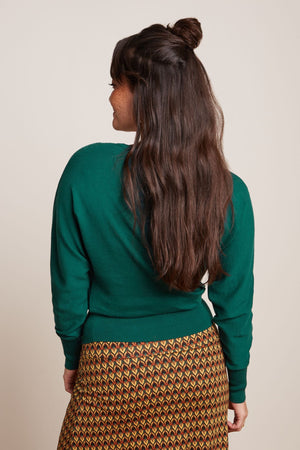 KING LOUIE Valentina Top Club Jumper - Urban Green Jumpers + Knitwear - Zabecca Living