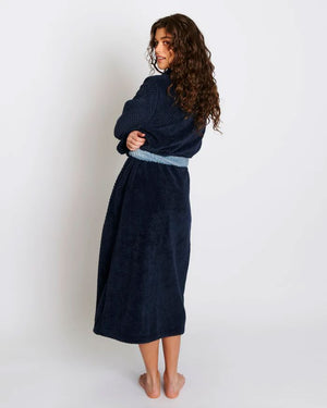 KIP & CO Cosy Robe - Deep Blue Sleepwear - Zabecca Living