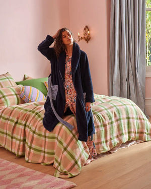 KIP & CO Cosy Robe - Deep Blue Sleepwear - Zabecca Living