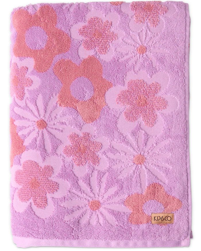 KIP & CO Terry Bath Towel - Peach Fleur towel - Zabecca Living