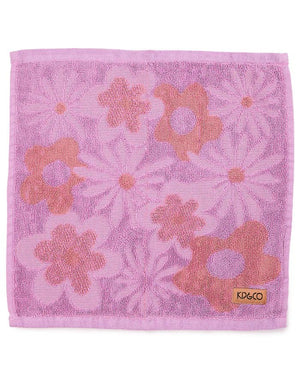 KIP & CO Terry Face Washer - Peach Fleur Hand Towel - Zabecca Living