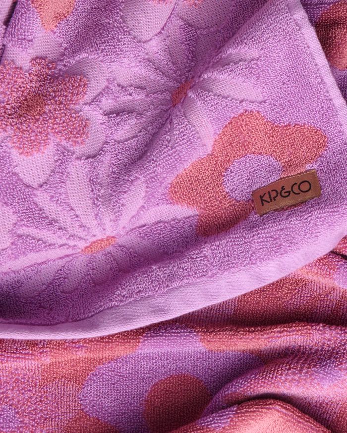 KIP & CO Terry Hand Towel - Peach Fleur Hand Towel - Zabecca Living