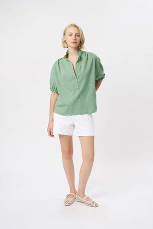 KIREINA Amber Shirt - Green vest - Zabecca Living