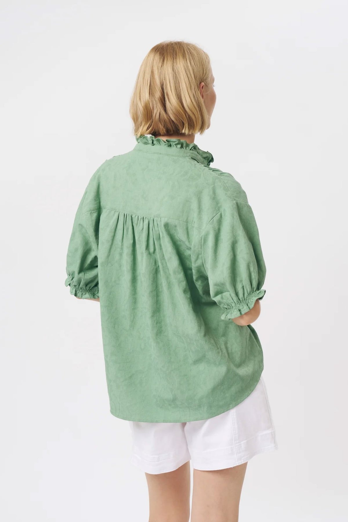 KIREINA Amber Shirt - Green vest - Zabecca Living
