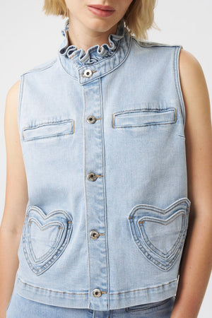 KIREINA Amy Vest - Sky Blue vest - Zabecca Living