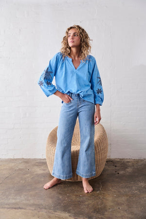 KIREINA Freya Jean - 70s Blue JEANS - Zabecca Living