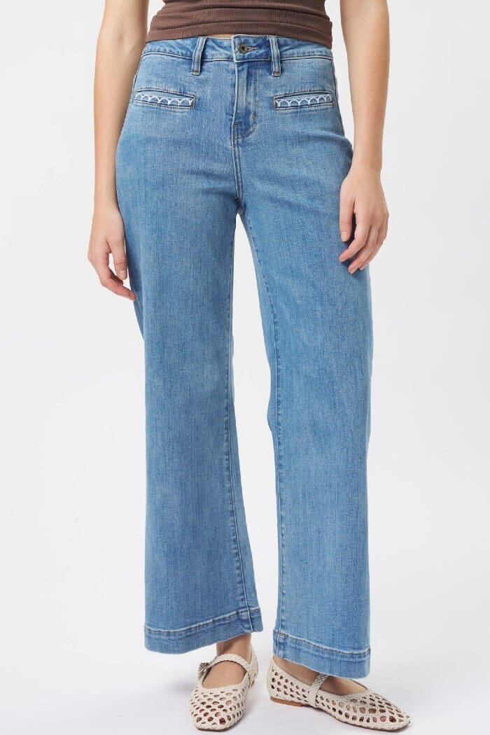 KIREINA Freya Jean Scallop Pocket - 70s Blue JEANS - Zabecca Living