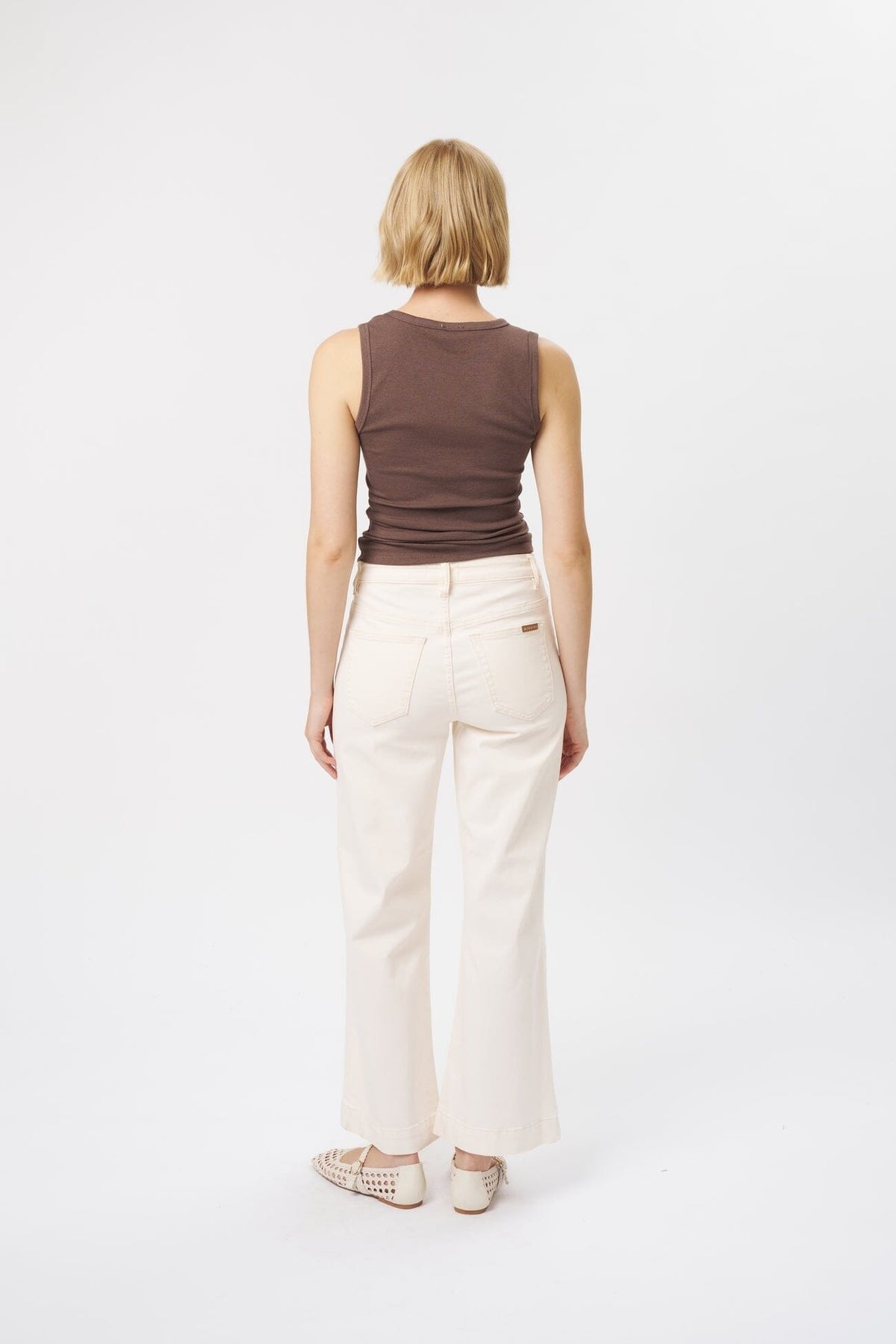 KIREINA Freya Jean Scallop Pocket - Ecru JEANS - Zabecca Living