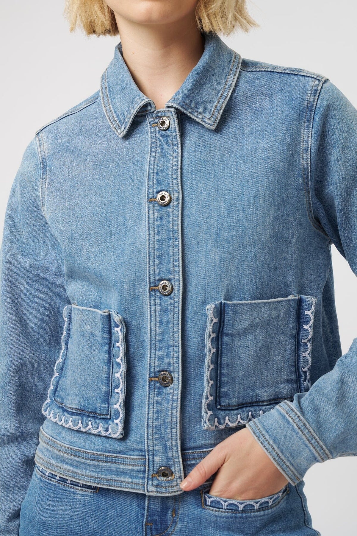 KIREINA Mila Jacket - 70s Blue Jackets + Coats - Zabecca Living
