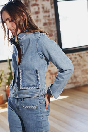 KIREINA Mila Jacket - 70s Blue Jackets + Coats - Zabecca Living