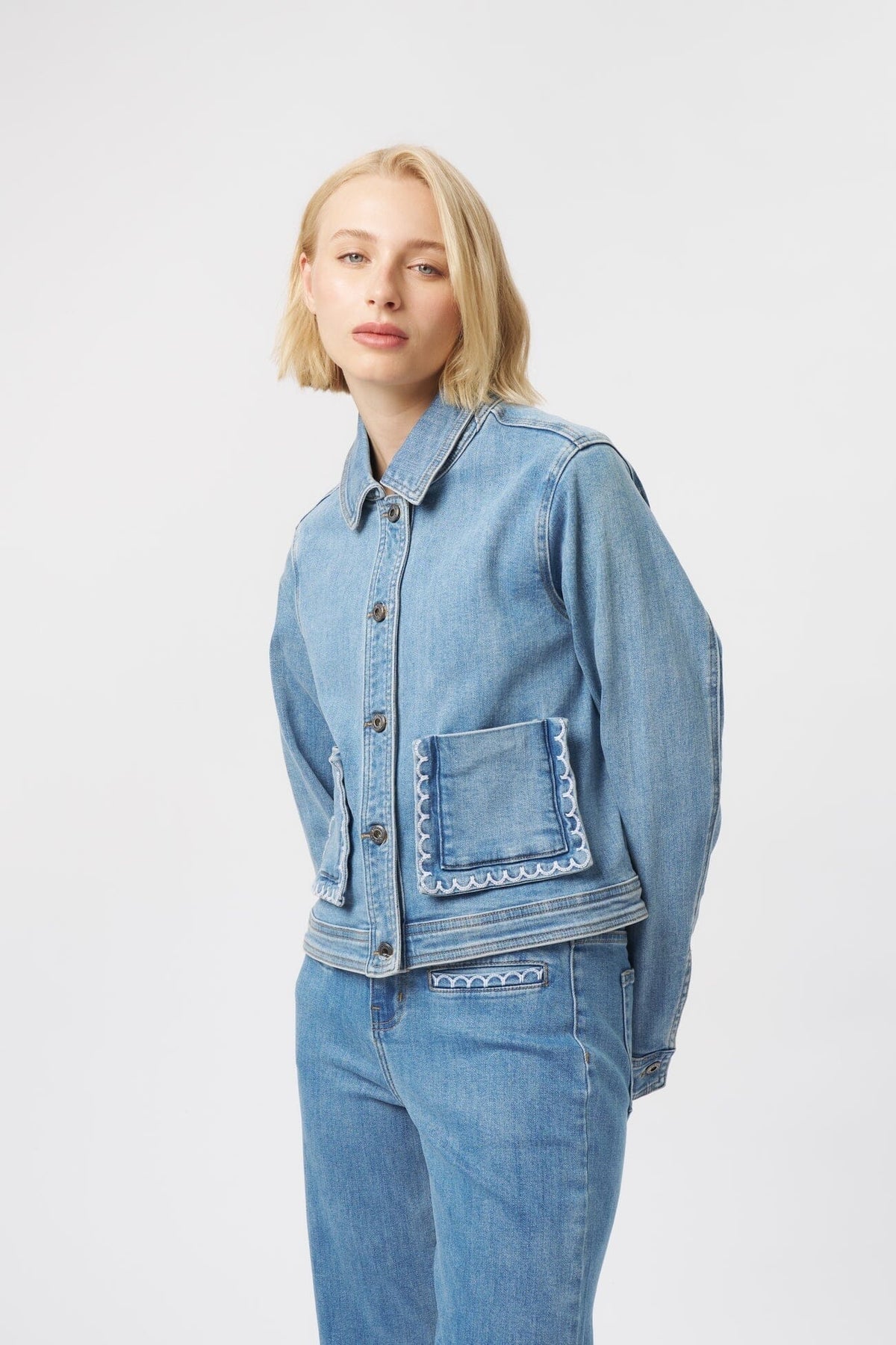 KIREINA Mila Jacket - 70s Blue Jackets + Coats - Zabecca Living