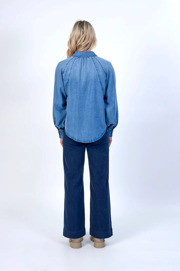 KNEWE Hope Top - Blue Wash Shirts & Blouses - Zabecca Living