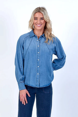 KNEWE Hope Top - Blue Wash Shirts & Blouses - Zabecca Living