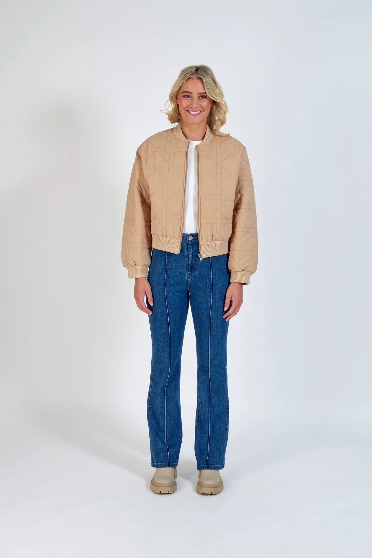 KNEWE Leo Bomber - Camel Jackets + Coats - Zabecca Living