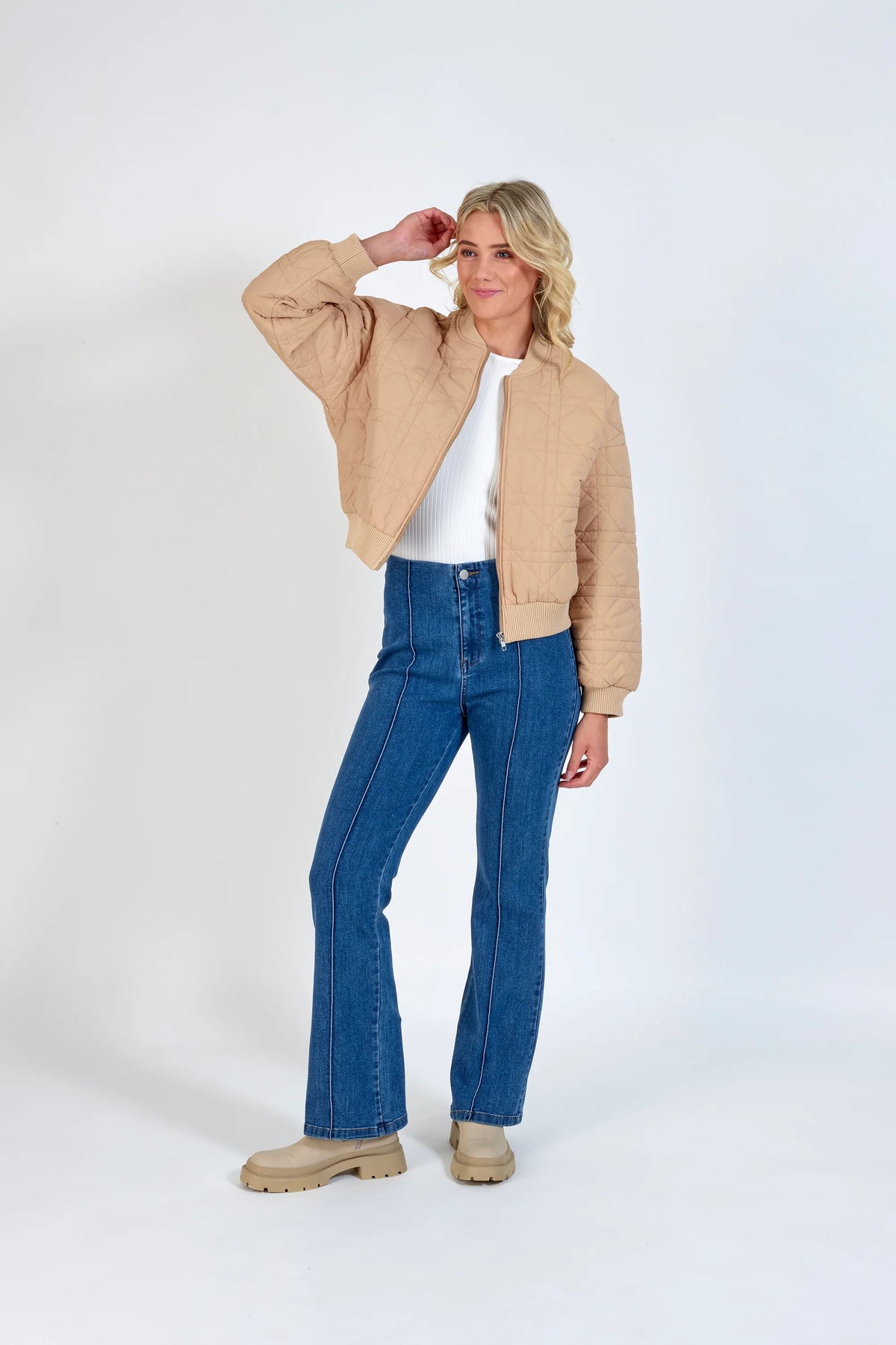 KNEWE Leo Bomber - Camel Jackets + Coats - Zabecca Living