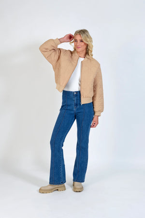 KNEWE Leo Bomber - Camel Jackets + Coats - Zabecca Living