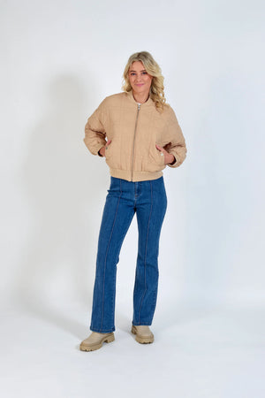 KNEWE Leo Bomber - Camel Jackets + Coats - Zabecca Living