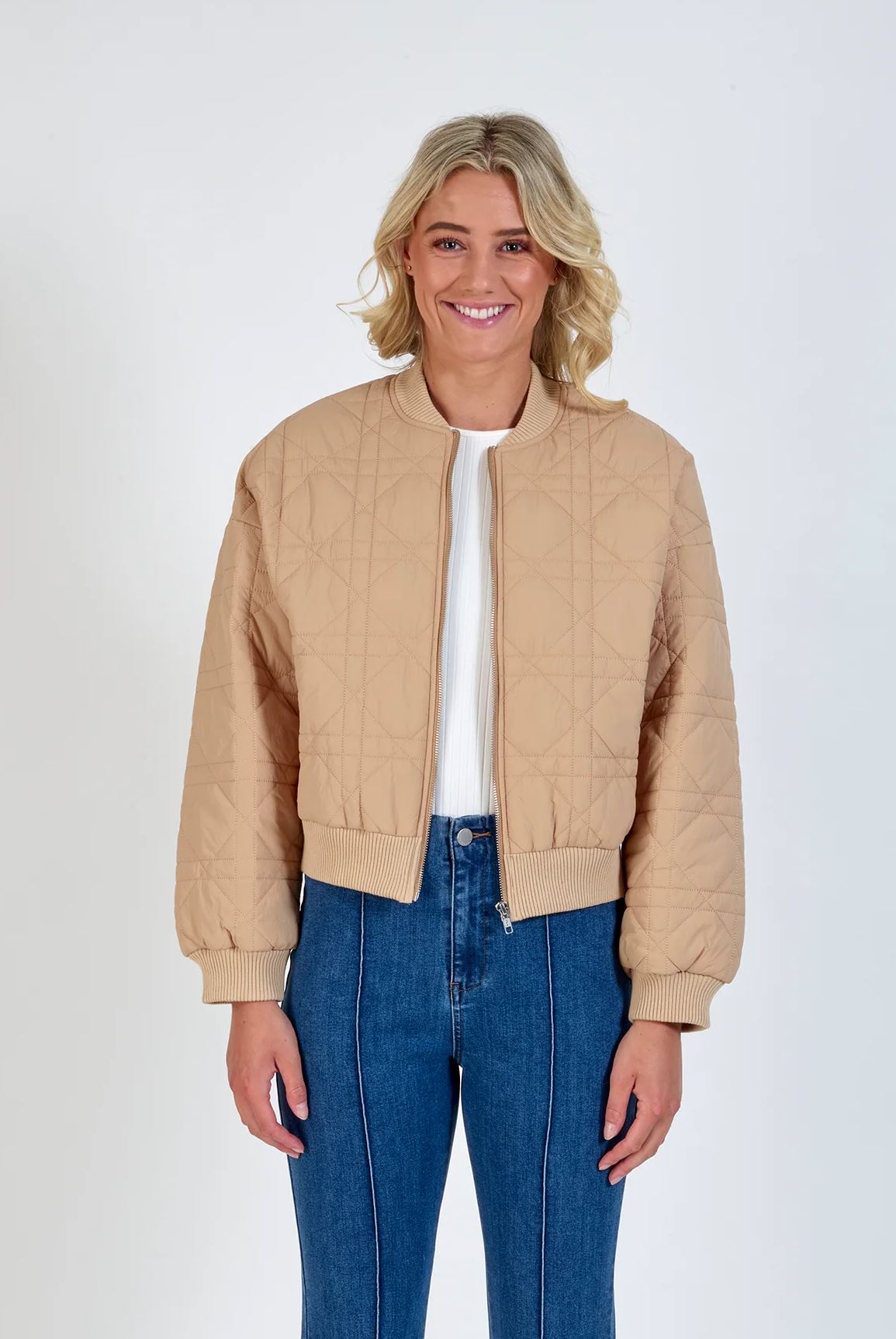 KNEWE Leo Bomber - Camel Jackets + Coats - Zabecca Living