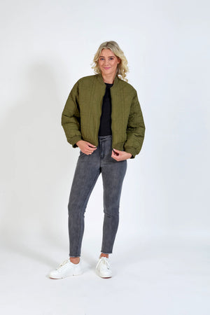 KNEWE Leo Bomber - Khaki Jackets + Coats - Zabecca Living
