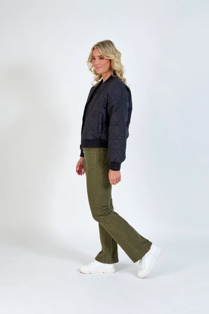 KNEWE Leo Bomber - Khaki Jackets + Coats - Zabecca Living