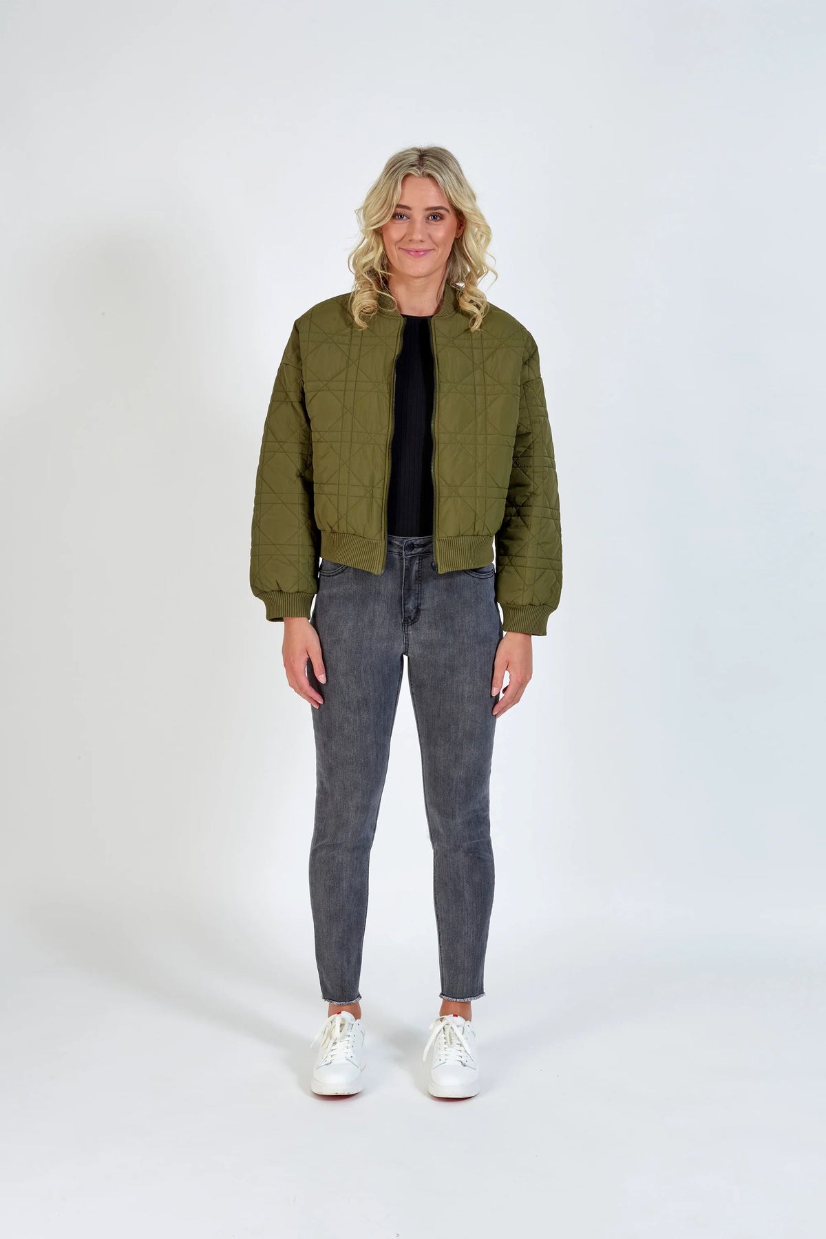 KNEWE Leo Bomber - Khaki Jackets + Coats - Zabecca Living