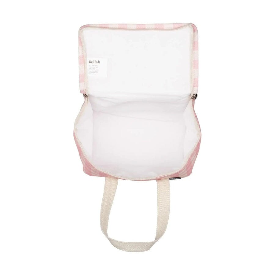 KOLLAB Lunch Box - Candy Pink Check LUNCH BOX - Zabecca Living