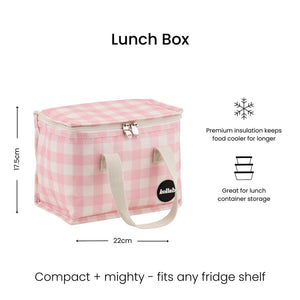 KOLLAB Lunch Box - Candy Pink Check LUNCH BOX - Zabecca Living