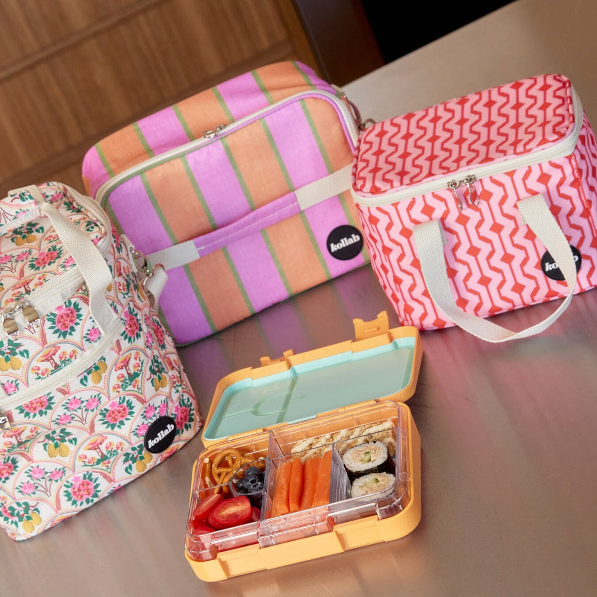 KOLLAB Lunch Box - Cherry Zig Zag LUNCH BOX - Zabecca Living