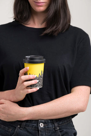 LANEWAY CUPS Flow Reusable Cup Large - Black Lid COFFEE, TEA & DRINKS - Zabecca Living