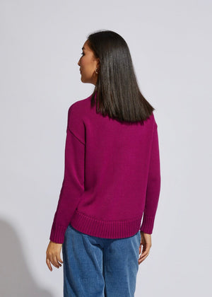 LD & CO Chunky Cotton Jumper - Claret Jumpers + Knitwear - Zabecca Living