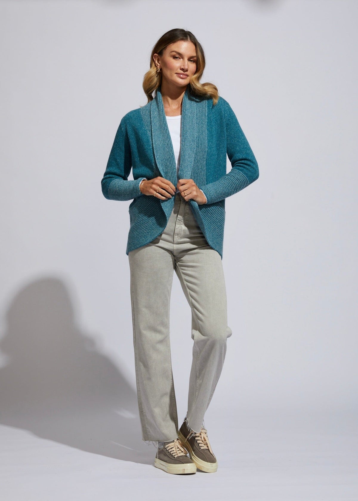 LD & CO Plaited Cardi - Deep Sea Jumpers + Knitwear - Zabecca Living