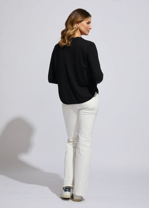 LD & CO Textured V Neck Jumper - Black Jumpers + Knitwear - Zabecca Living