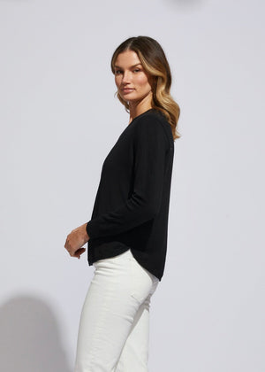 LD & CO Textured V Neck Jumper - Black Jumpers + Knitwear - Zabecca Living