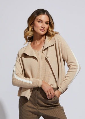 LD & CO Textured V Neck Jumper - Oat Jumpers + Knitwear - Zabecca Living