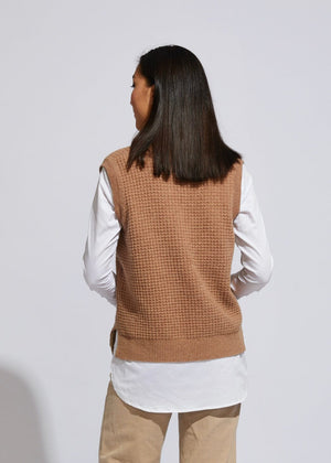 LD & CO Textured Vest - Cafe Jumpers + Knitwear - Zabecca Living