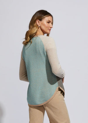 LD & CO Waffle Block Jumper - Oat Jumpers + Knitwear - Zabecca Living