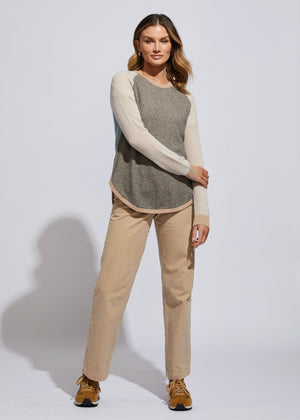 LD & CO Waffle Block Jumper - Oat Jumpers + Knitwear - Zabecca Living