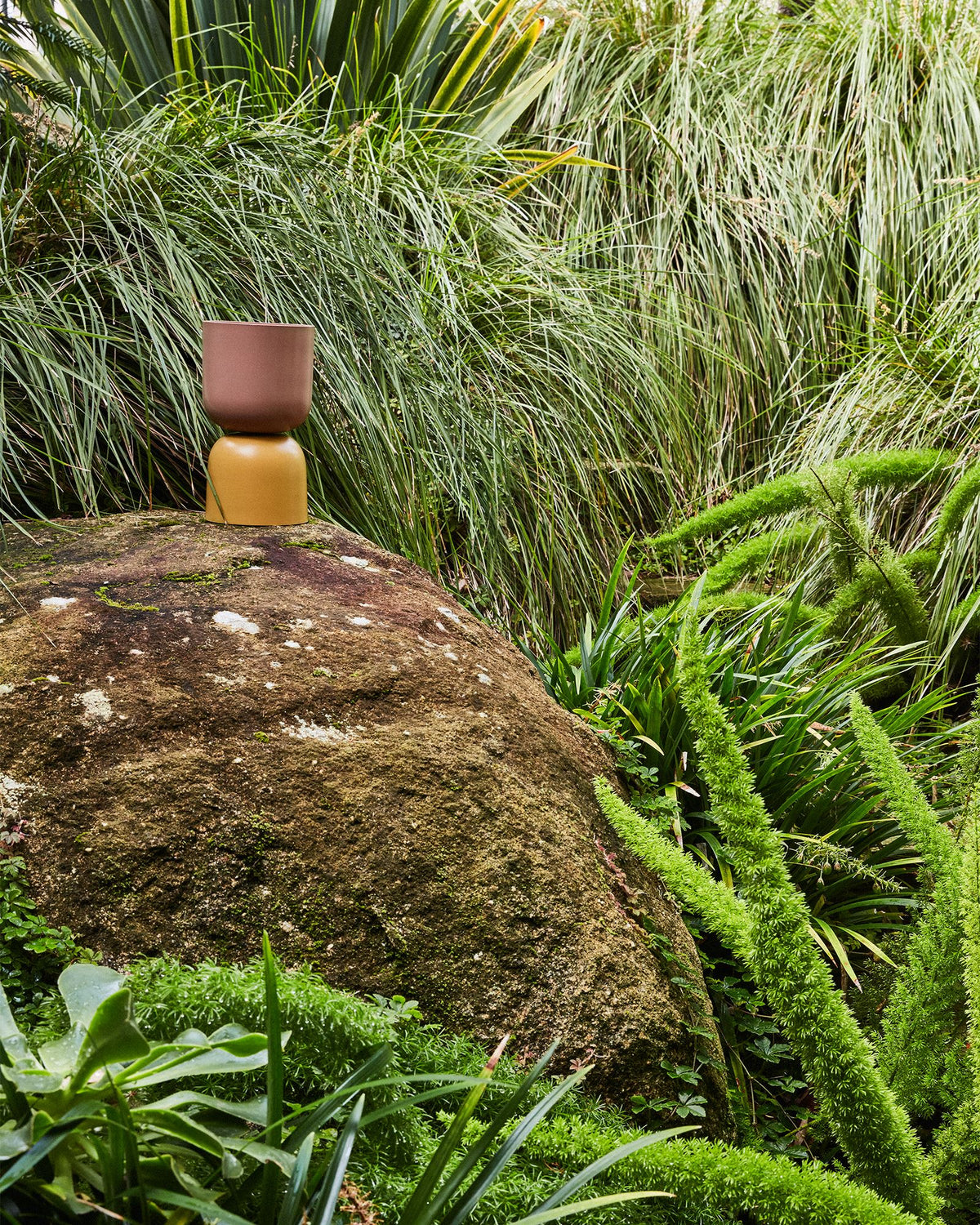 LIGHTLY Two Tone Planter - Mustard & Bark Planter - Zabecca Living