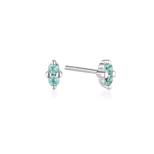 LINDA TAHIJA Birthstone Stud Earrings - Blue Topaz Earrings - Zabecca Living