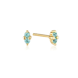LINDA TAHIJA Birthstone Stud Earrings - Blue Topaz Earrings - Zabecca Living