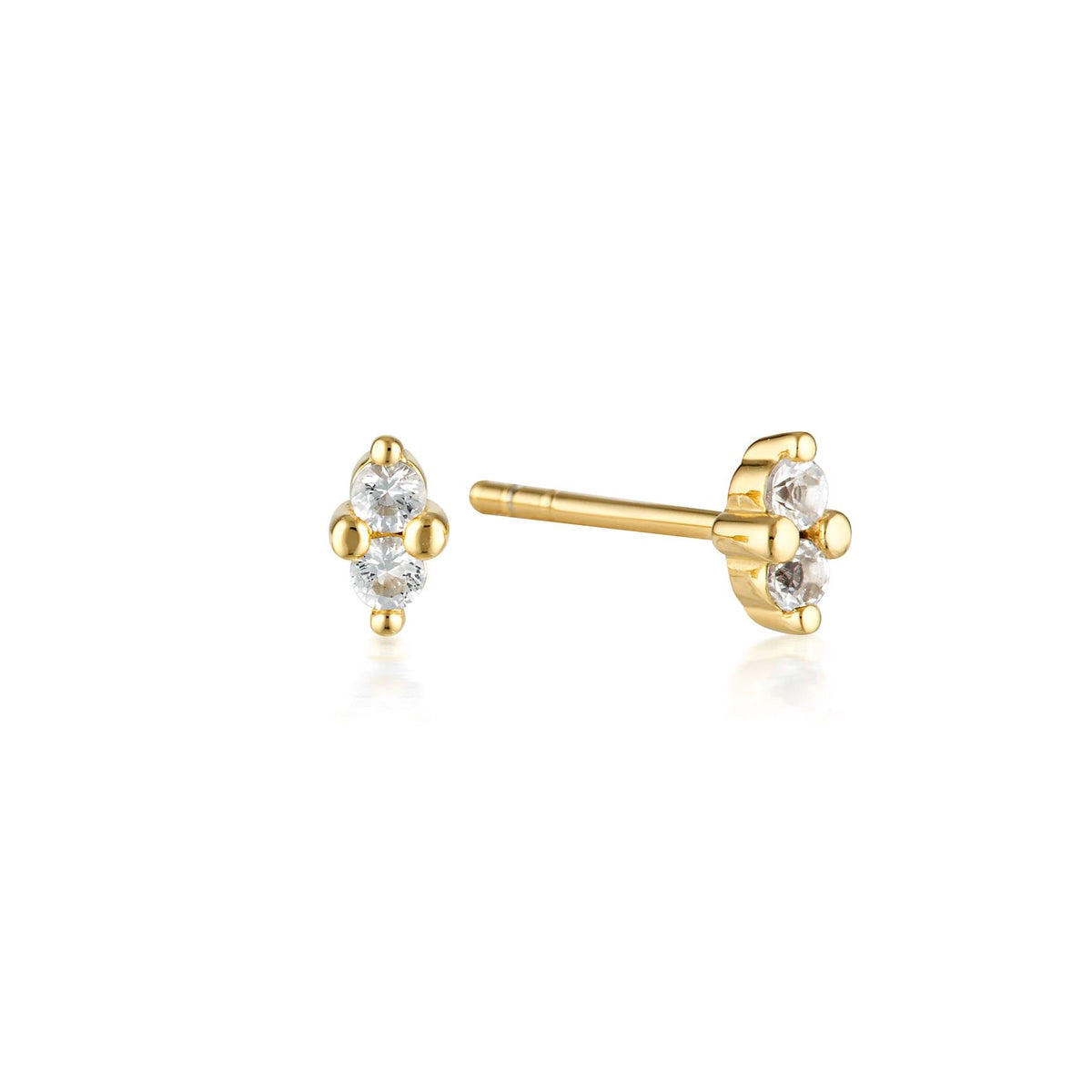 LINDA TAHIJA Birthstone Stud Earrings - White Topaz Earrings - Zabecca Living